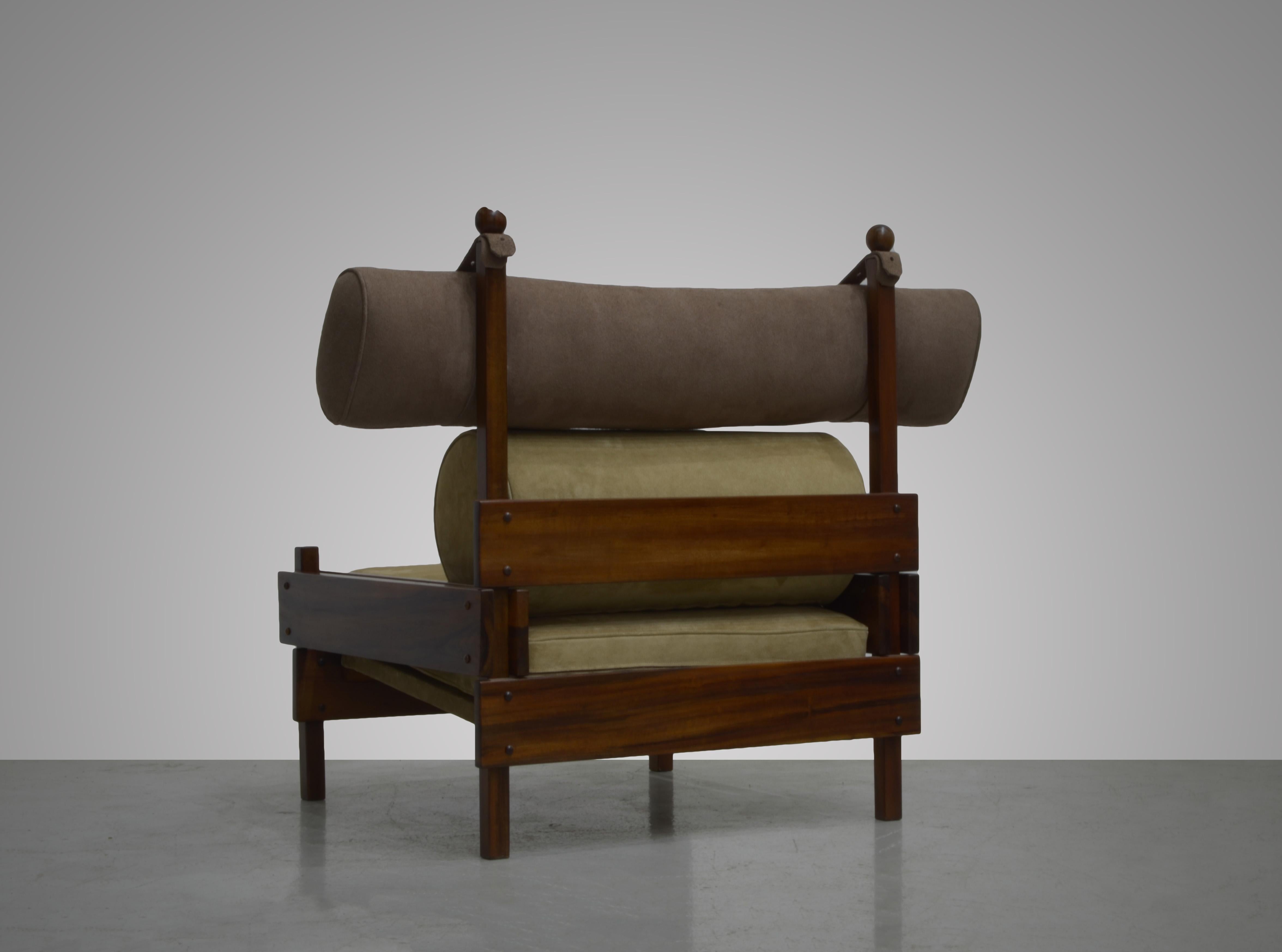 Mid-Century Modern Tonico Armchair in Jacaranda Rosewood, by Sergio Rodrigues, Midcentury Design