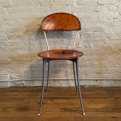 Tonietta Leather Side Chair by Enzo Mari for Zanotta