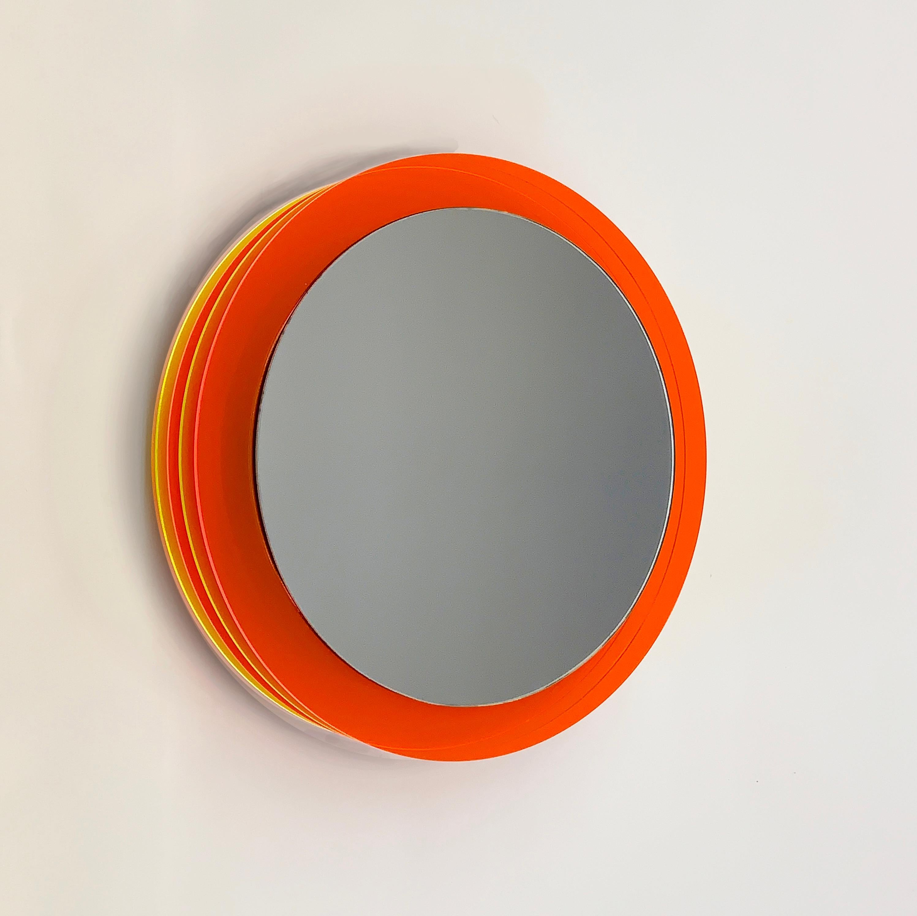 Allemand Sunset 344a, miroir mural en plexiglas, sculpture design d'Andreas Berlin en vente