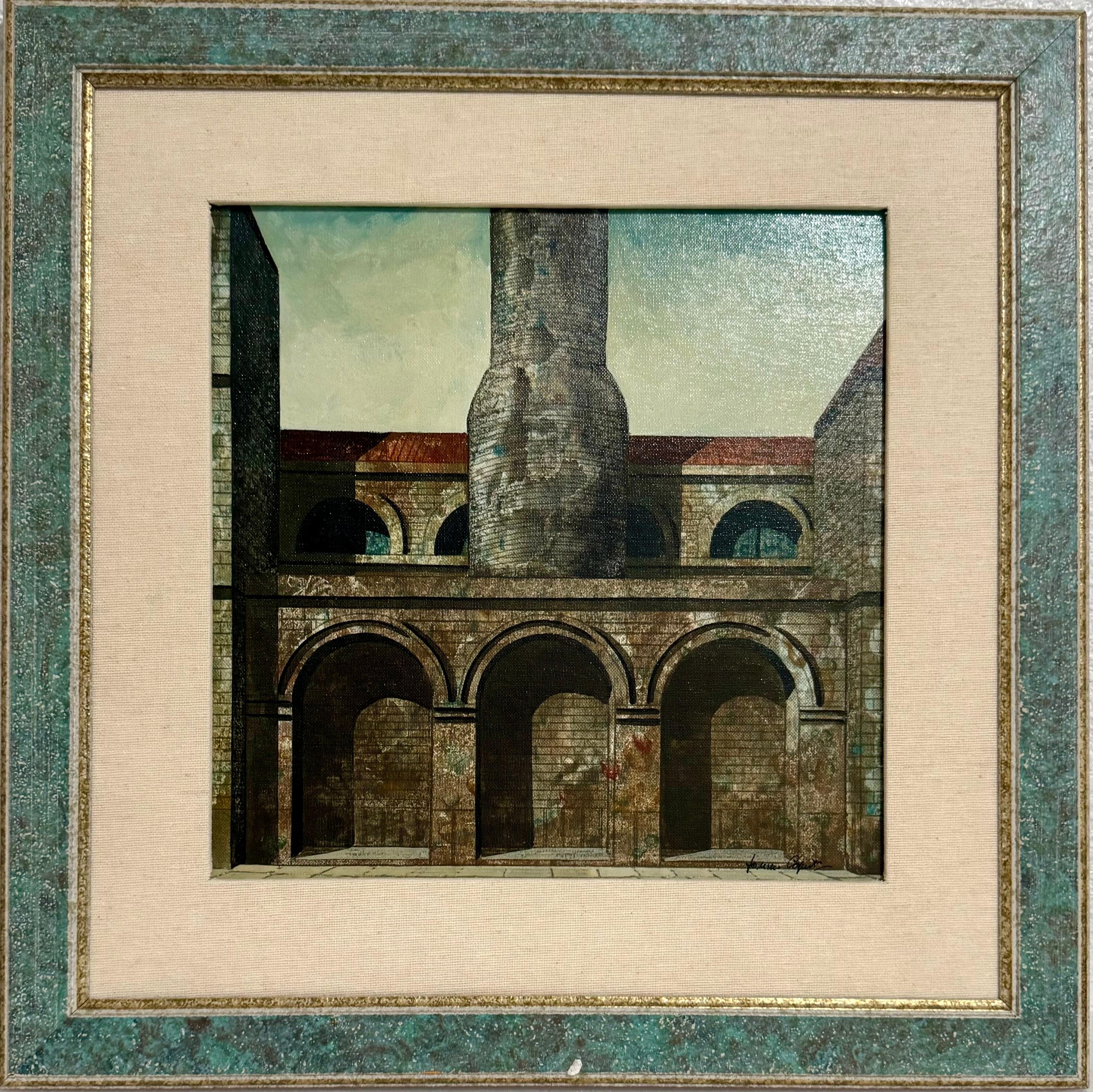 Ölgemälde Italienisches Stadtbild Rom Architektur Tonino Antonio Caputo – Painting von Tonino Caputo