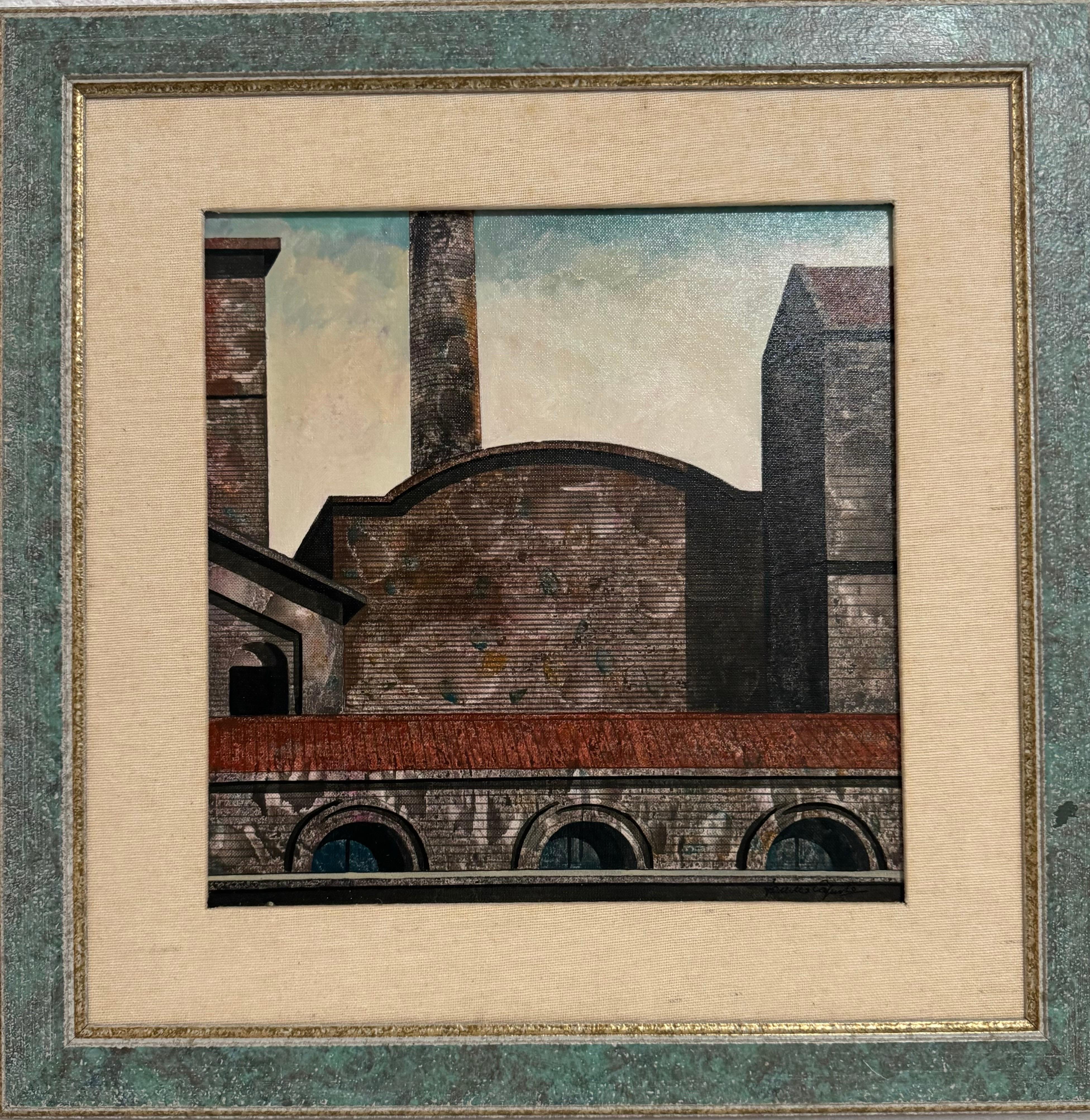 Ölgemälde Italienisches Stadtbild Rom Architektur Tonino Antonio Caputo – Painting von Tonino Caputo