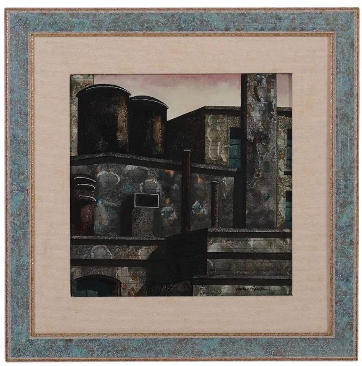 Ölgemälde Italienisches Stadtbild Rom Architektur Tonino Antonio Caputo – Painting von Tonino Caputo