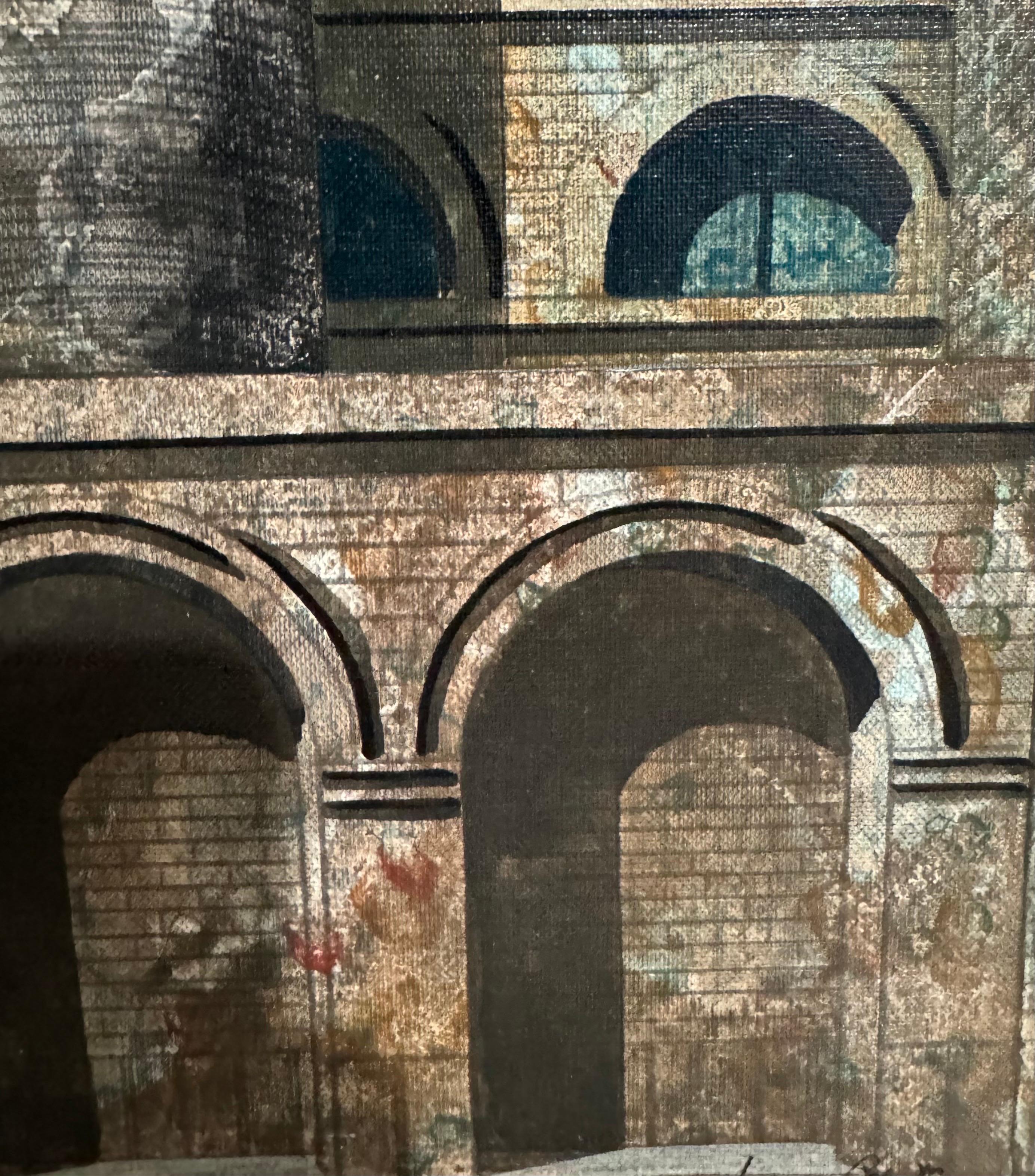 Ölgemälde Italienisches Stadtbild Rom Architektur Tonino Antonio Caputo im Angebot 2
