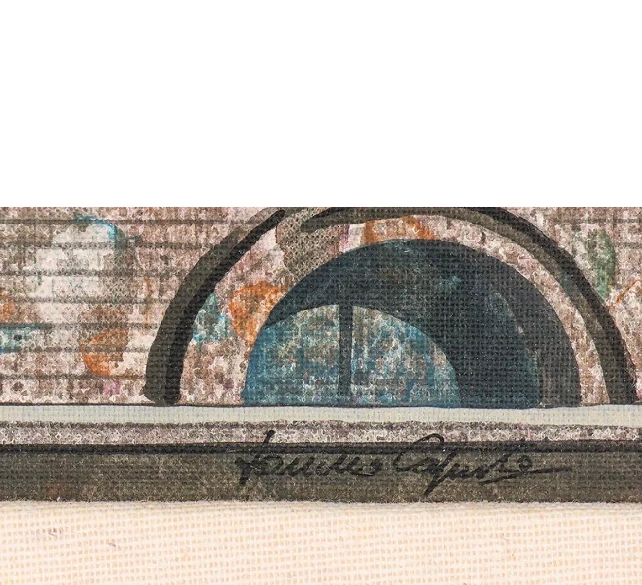 Ölgemälde Italienisches Stadtbild Rom Architektur Tonino Antonio Caputo im Angebot 3