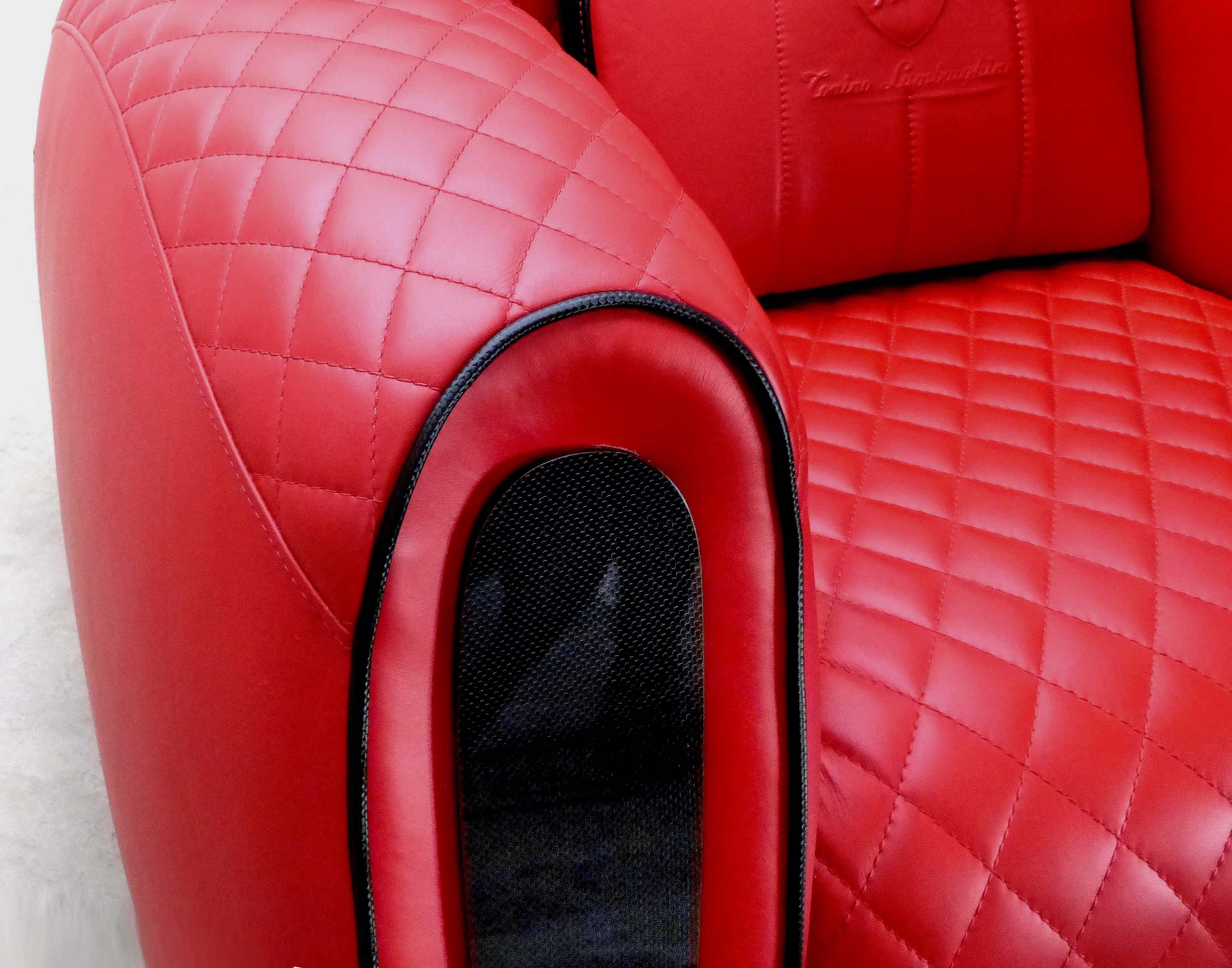 Tonino Lamborghini Carbon Imola Leather Armchair by Formitalia 1