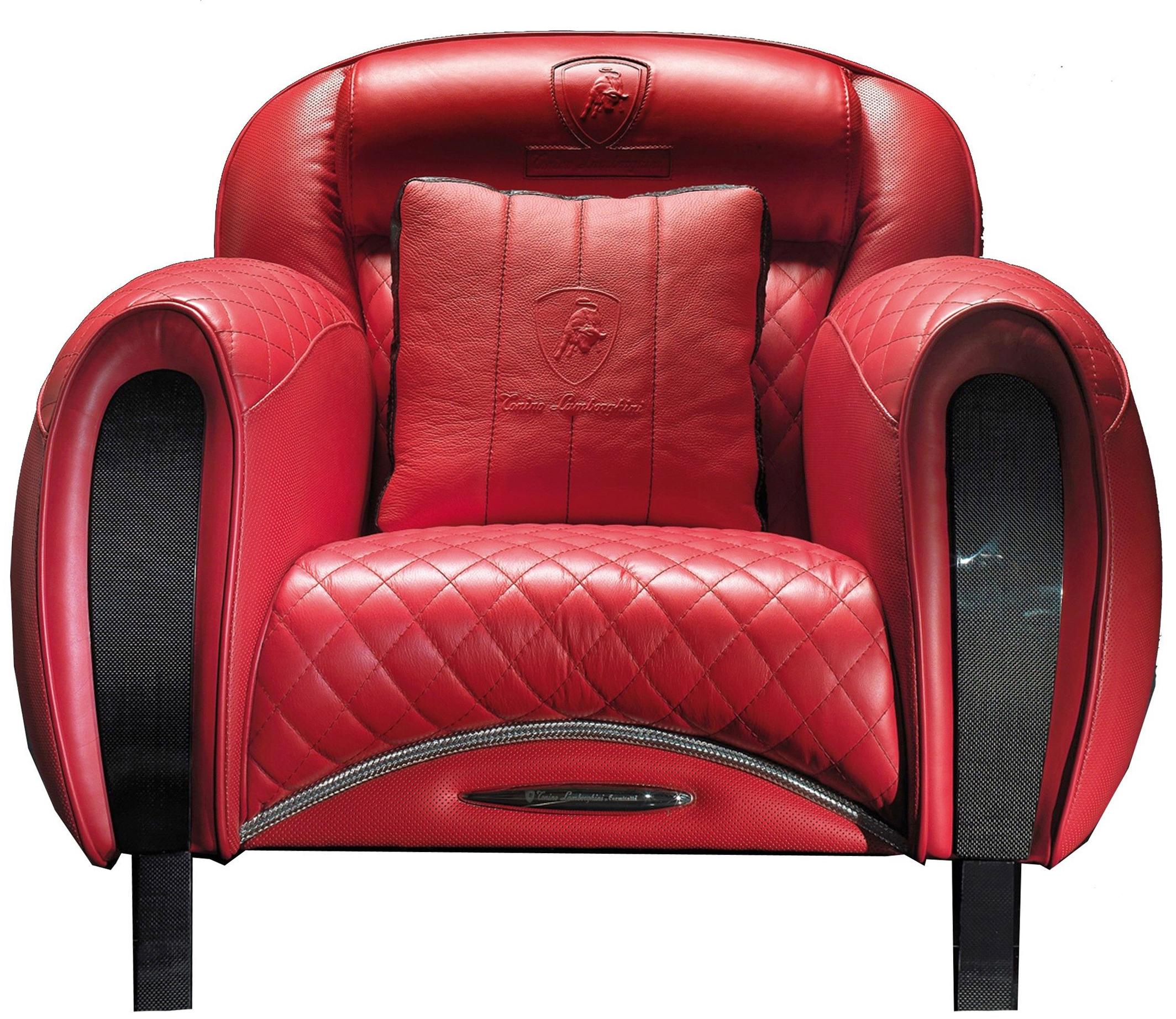 Tonino Lamborghini Carbon Imola Leather Armchair by Formitalia In Good Condition In Miami, FL