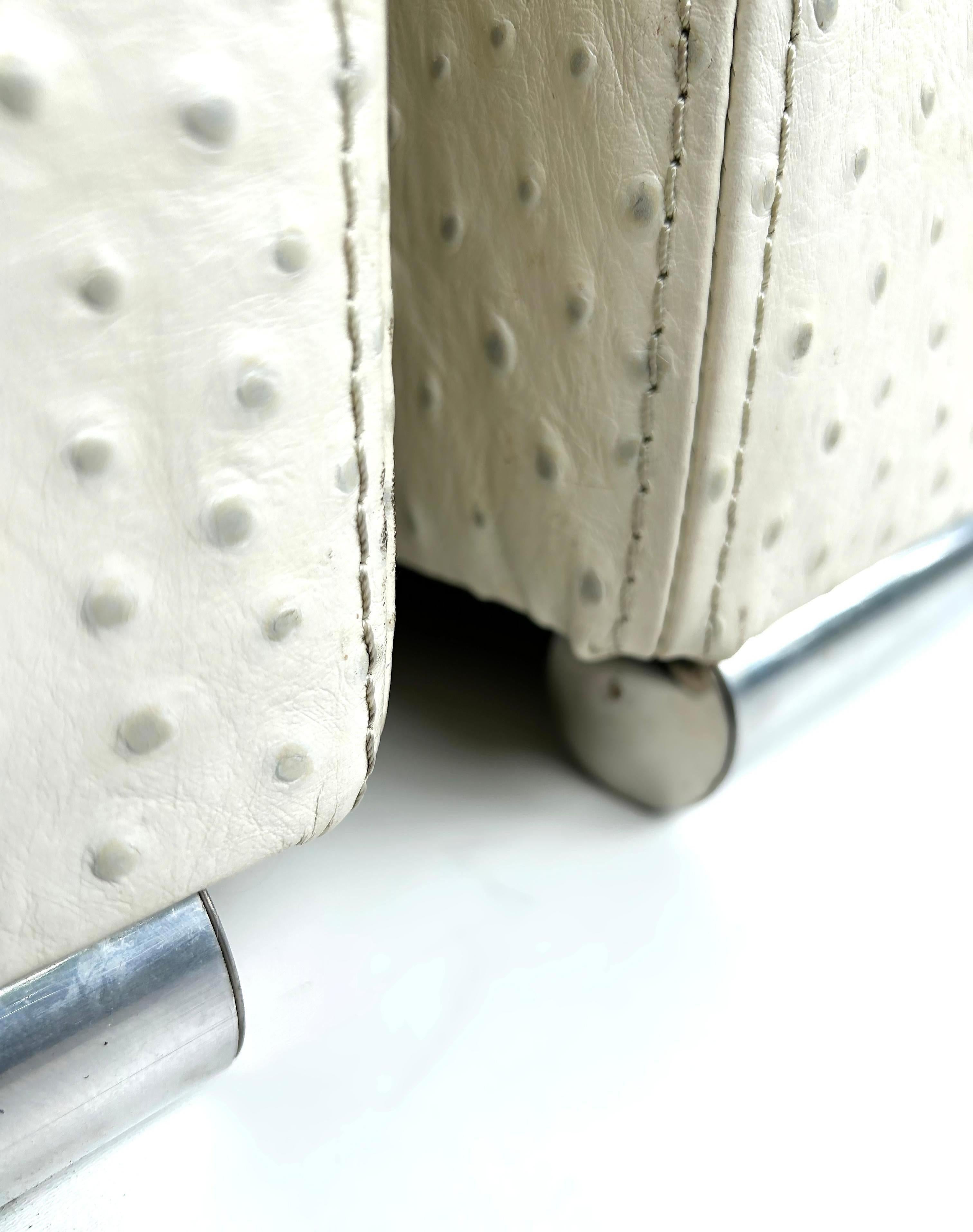 Tonino Lamborghini Italien, 2-teiliges Sofa aus Straußenleder in Modulform, 2010 im Angebot 7