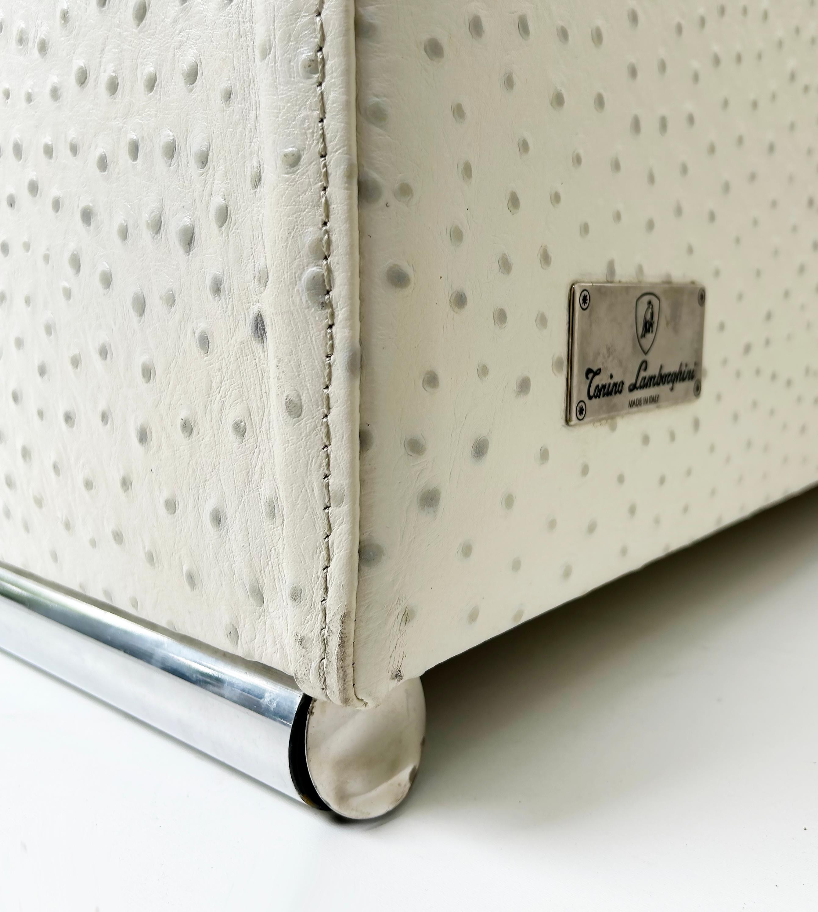 Tonino Lamborghini Italien, 2-teiliges Sofa aus Straußenleder in Modulform, 2010 im Angebot 8