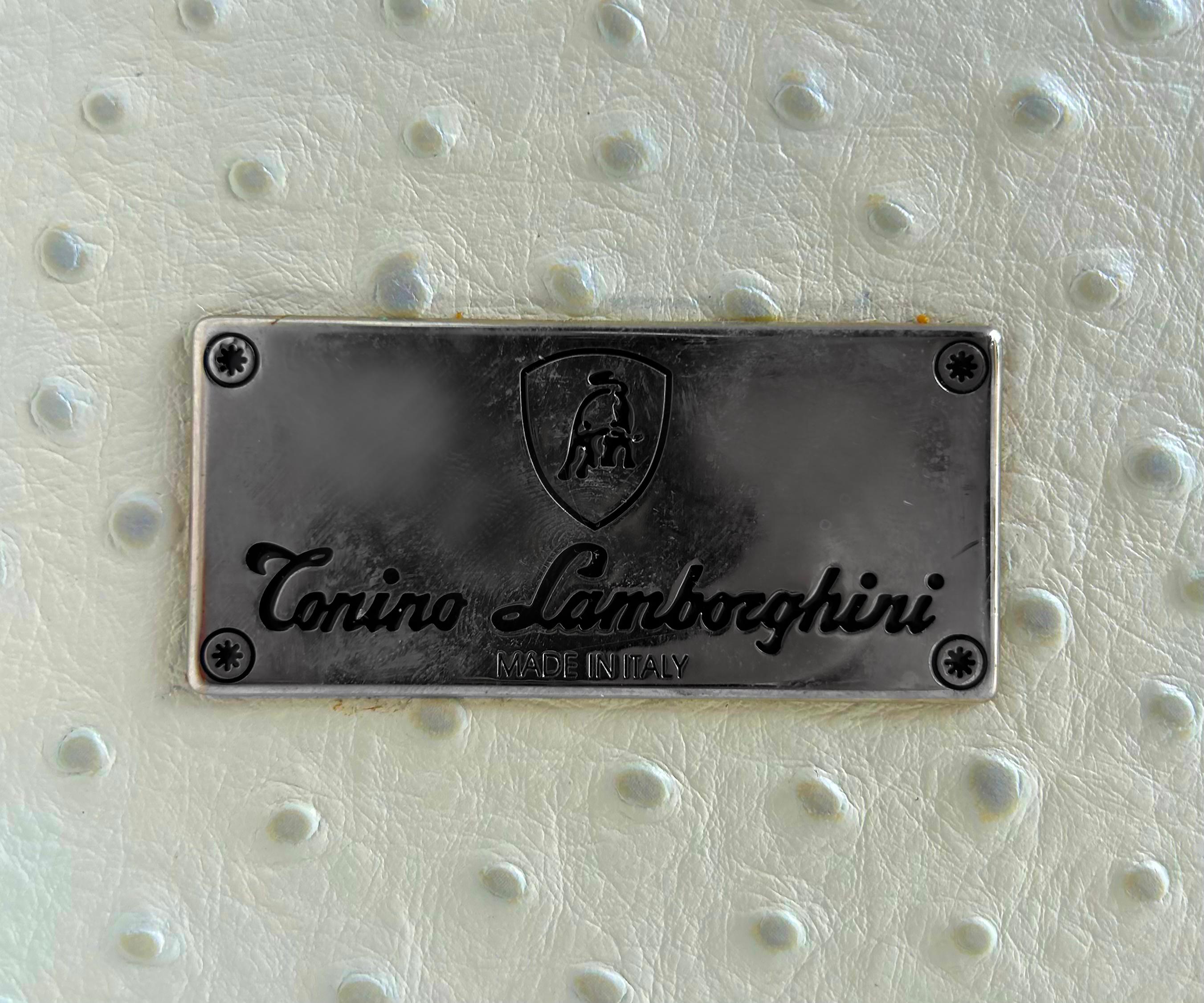 Tonino Lamborghini Italien, 2-teiliges Sofa aus Straußenleder in Modulform, 2010 im Angebot 9
