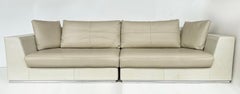 Tonino Lamborghini Italien, 2-teiliges Sofa aus Straußenleder in Modulform, 2010