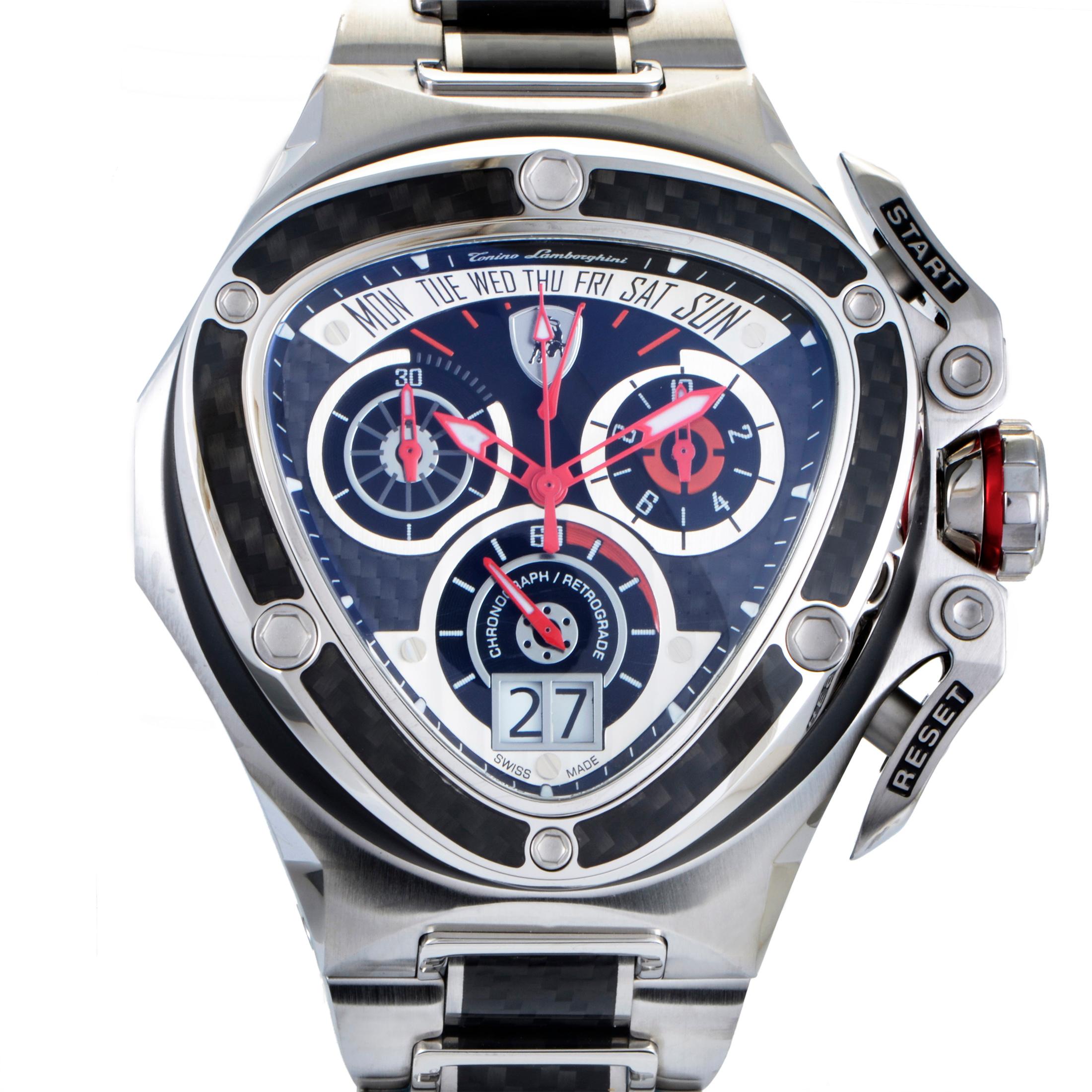 Tonino Lamborghini Spyder Chronographe Montre à Quartz 3019 TL 3019 Neuf à Southampton, PA