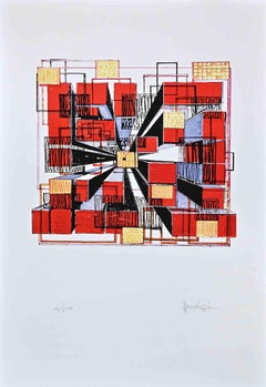 Composizione astratta - Serigrafia di Tonino Maurizi - Anni '70