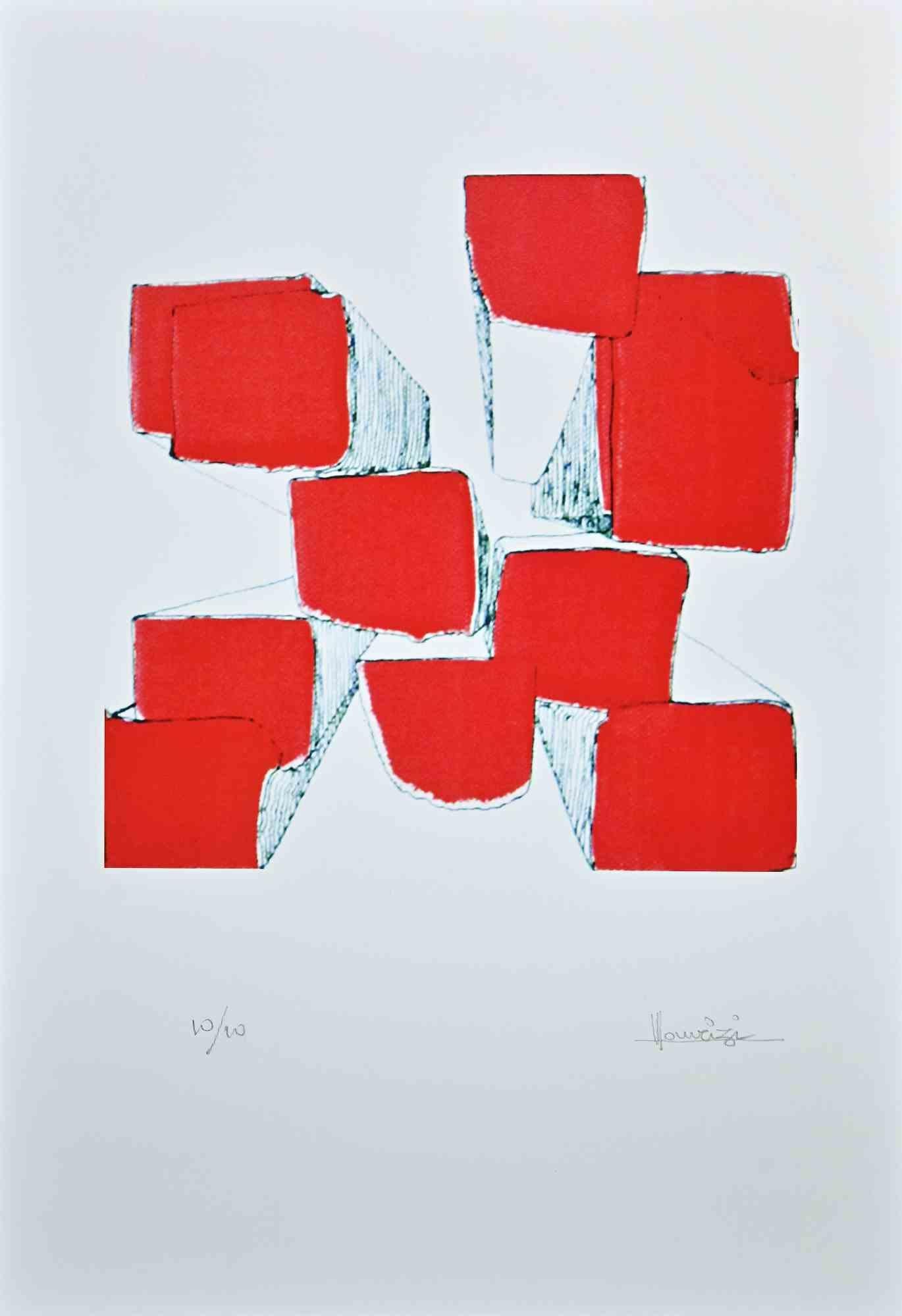 Composition is an original screen print on white paper realized by Italian artist Tonino Maurizi.

Hand-signed on the lower right.

Numbered on the lower left, edition of 10/10 prints.

Very good conditions.