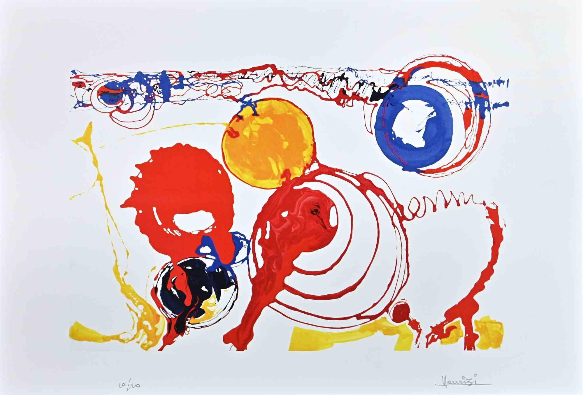 Composition is an original screen print on white paper realized by Italian artist Tonino Maurizi.

Hand-signed on the lower right.

Numbered on the lower left, edition of 10/10 prints.

Very good condition.