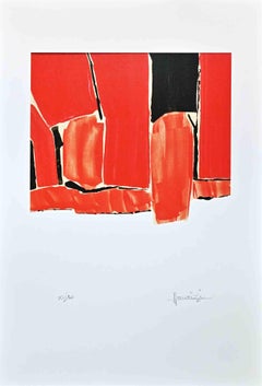 Composition - Sérigraphie en soie de Tonino Maurizi - Années 2000