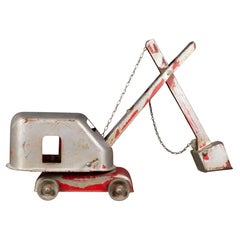Cuillère à vapeur rouge Tonka n° 100, seau à chaux Clam, vers 1950