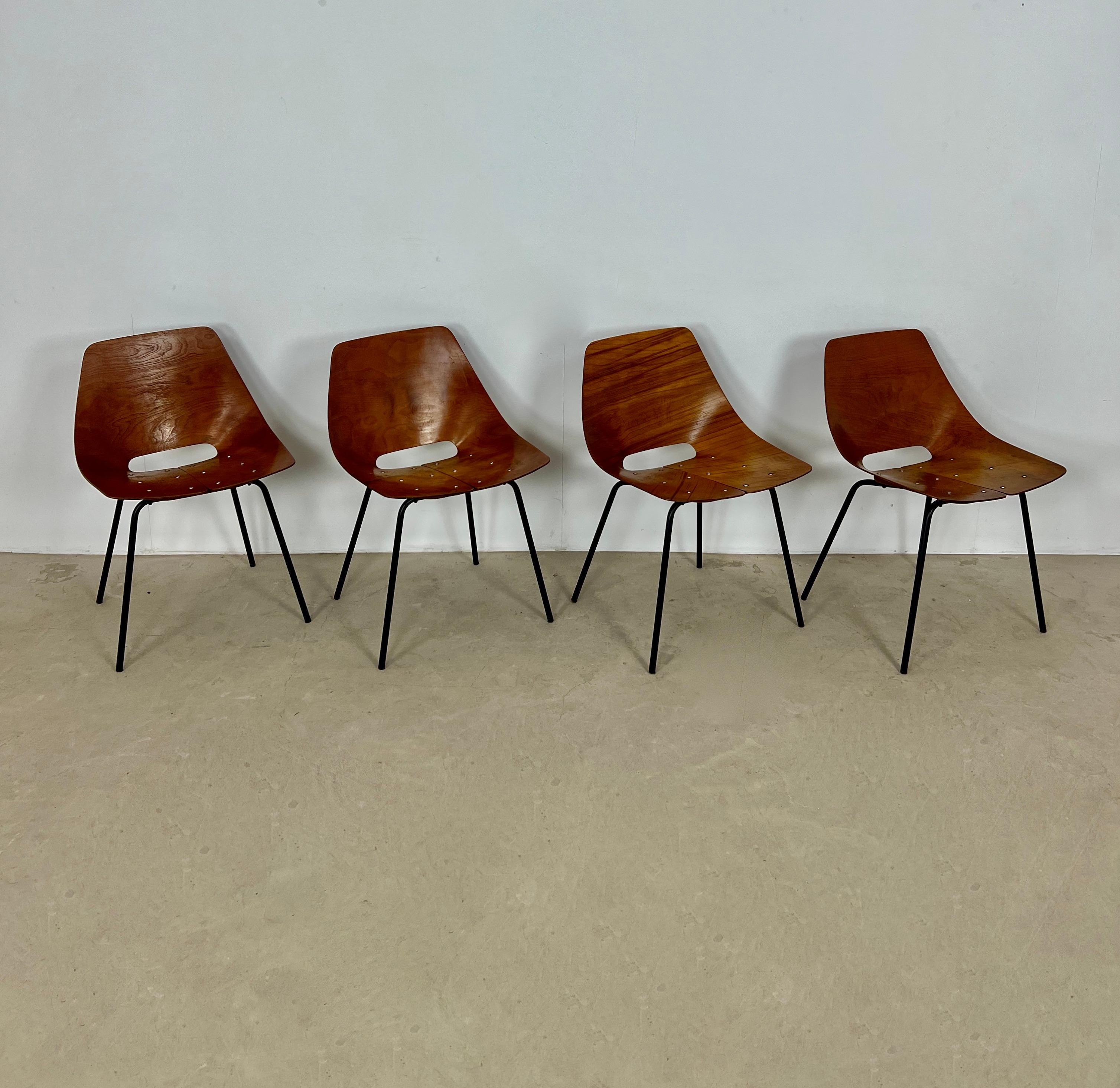 Mid-Century Modern Tonneau Chair by Pierre Guariche for Steiner, 1950s