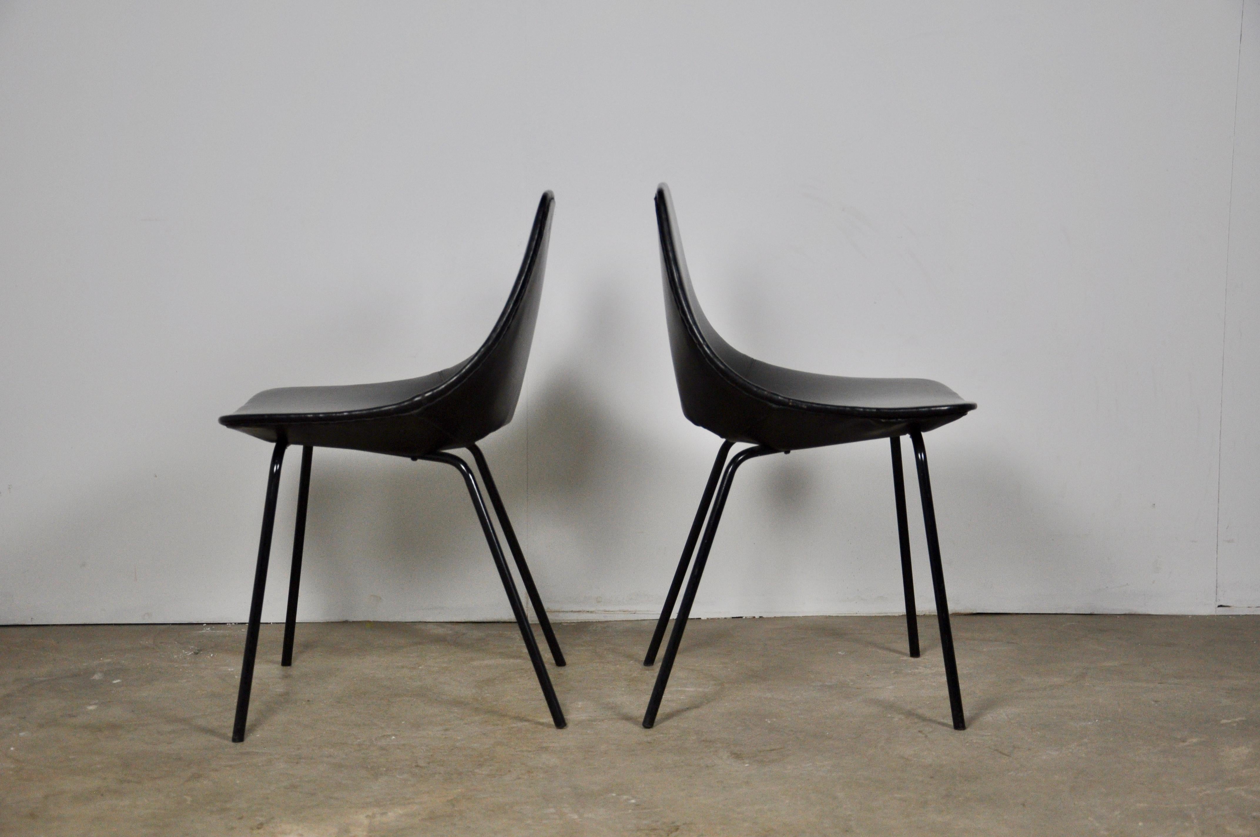 French Tonneau Chairs by Pierre Guariche for Steiner, 1950s