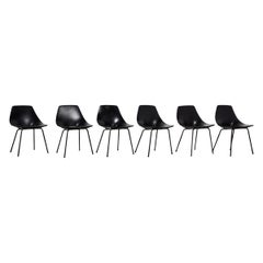 Tonneau Chairs by Pierre Guariche for Steiner, 1950s Set of 6