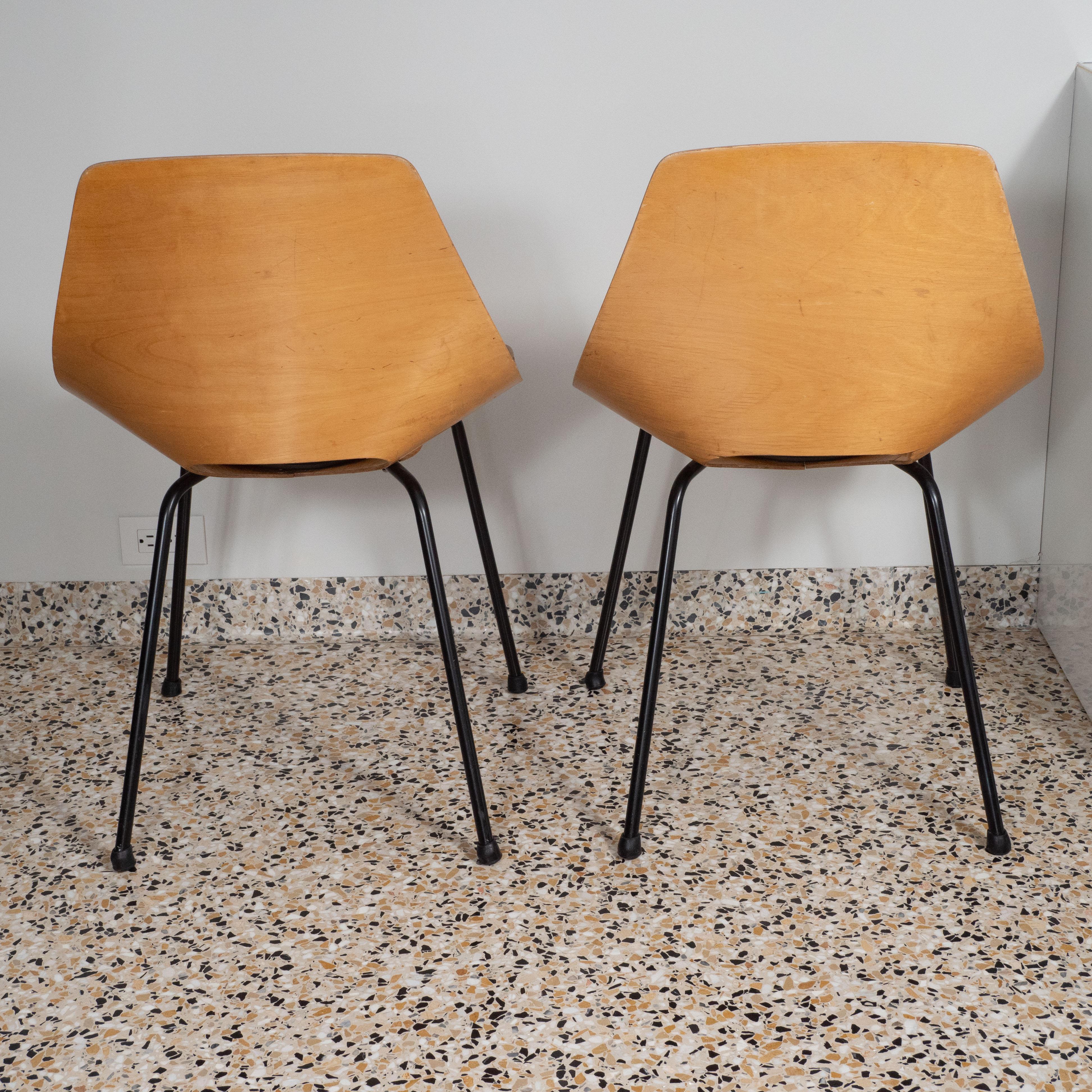 Tonneau Chairs by Pierre Guariche for Steiner ~ Set of 8 For Sale 3