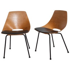 Tonneau Chairs by Pierre Guariche for Steiner ~ Set of 8