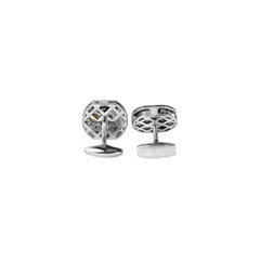 Tonneau Skeleton Cufflinks In Rhodium Plated Silver (Limited Edition)