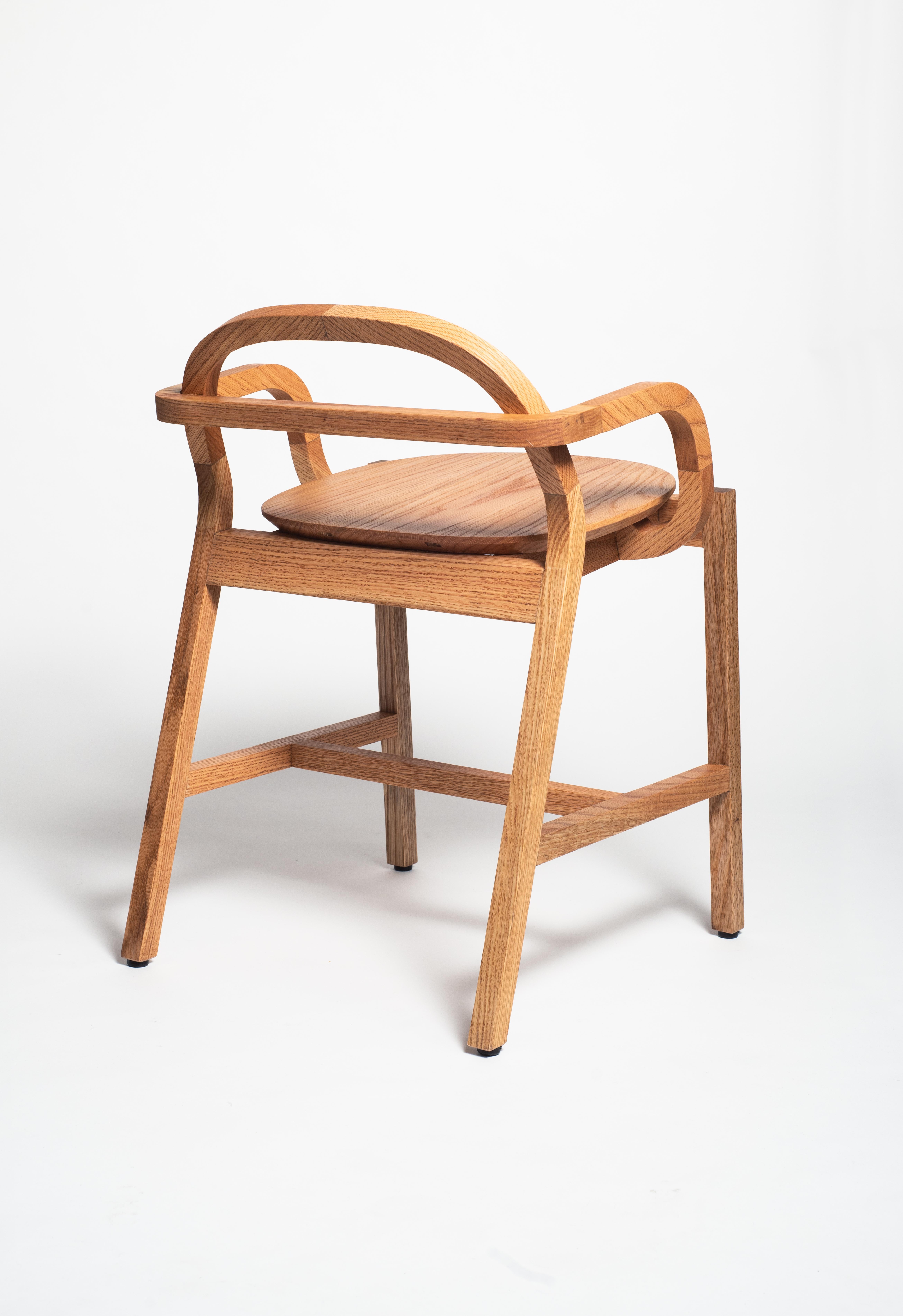 Wood TONO Cs Chair, Mexican contemporary Accent Chair by Emiliano Molina for CUCHARA For Sale