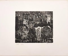 „Garten von Tono Zancanaro“ – Original-Radierung von 1964