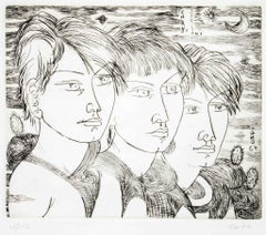 I Carusi - Litografia di Tono Zancanaro - 1964