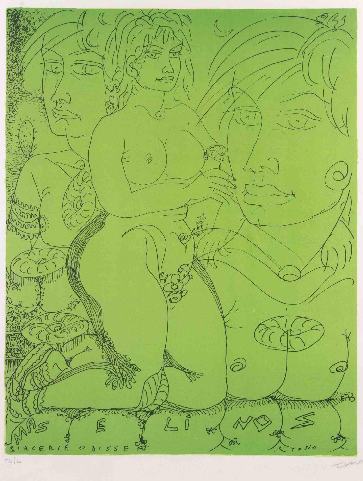 Maselinos Circeria Odissea - Litografía de Tono Zancanaro - Años 70 en venta 1