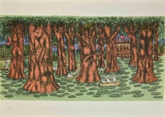 Mysterious Forest - Lithograph by Tono Zancanaro - 1975