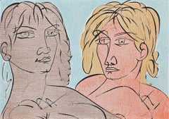 Paolo and Francesca - Lithograph by Tono Zancanaro - 1981