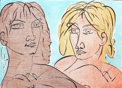 Paolo und Francesca – Lithographie von T. Zancanaro – 1981