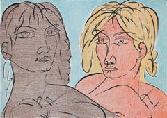 Paolo e Francesca - Lithograph by Tono Zancanaro - 1981