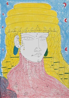 Poppea - Litografia originale di Tono Zancanaro - 1981