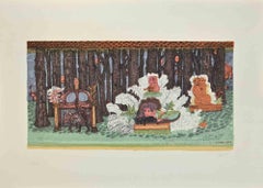 La niña buena de Cecina - Litografía de Tono Zancanaro - 1975