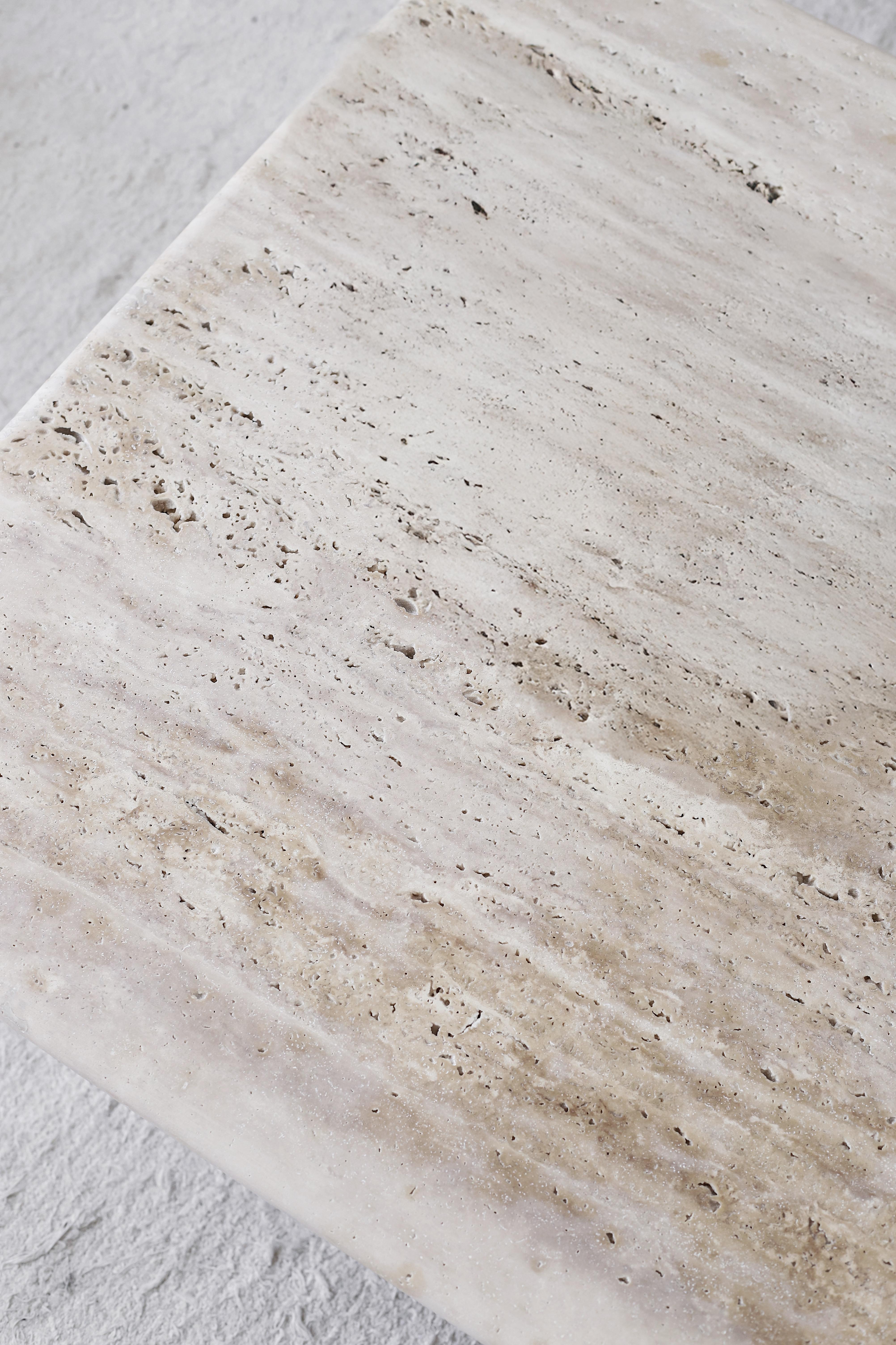 travertine cofee table