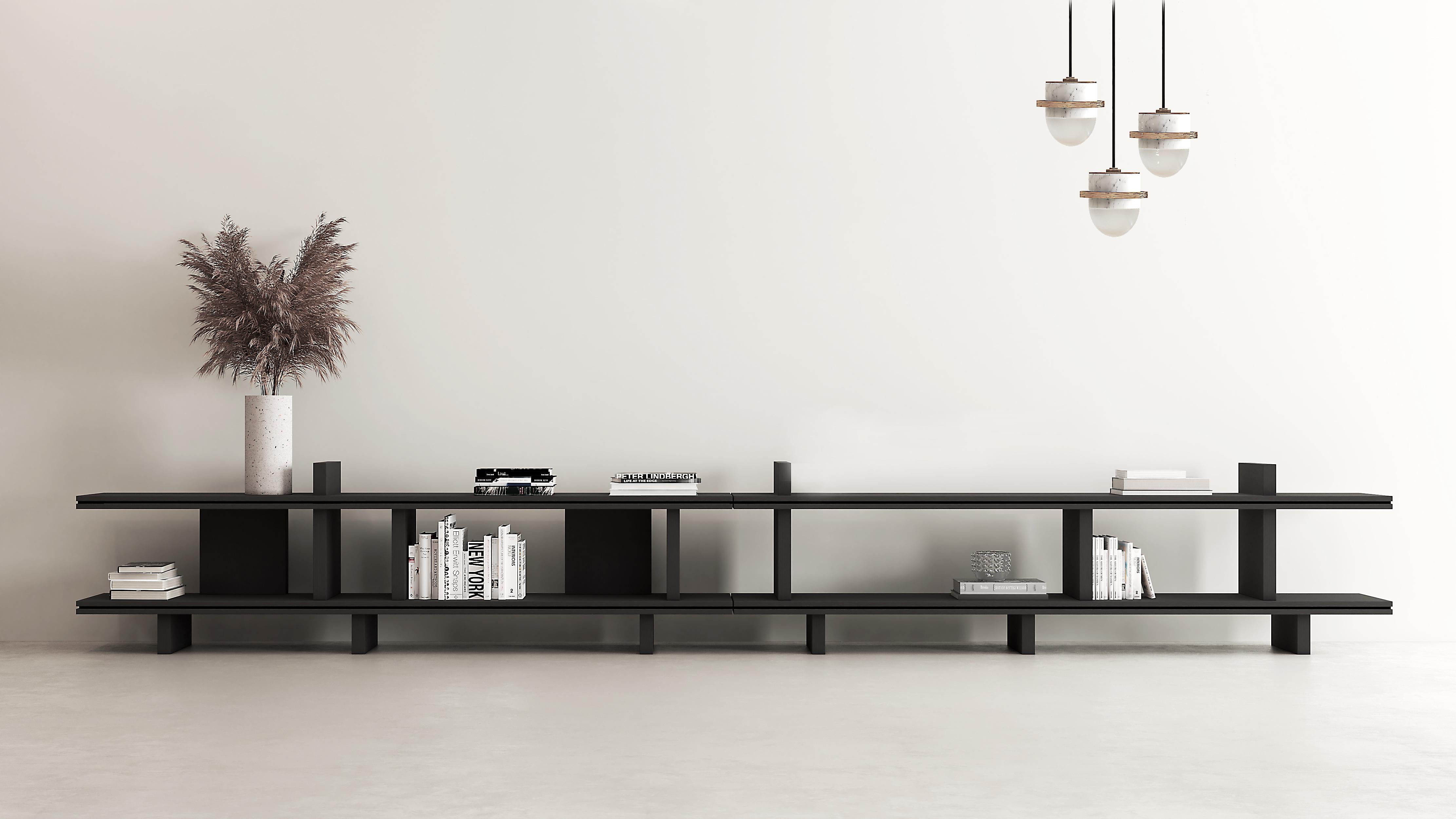 Tonton Shelf by Studio Uwe Gaertner
Dimensions: D 38 x W 500 x H 73 cm.
Materials: Oak.

DESIGN BY STUDIO UWE GAERTNER

The furniture collection from Studio Uwe Gaertner is a harmonious fusion of glamour and reduction. Each piece is a statement