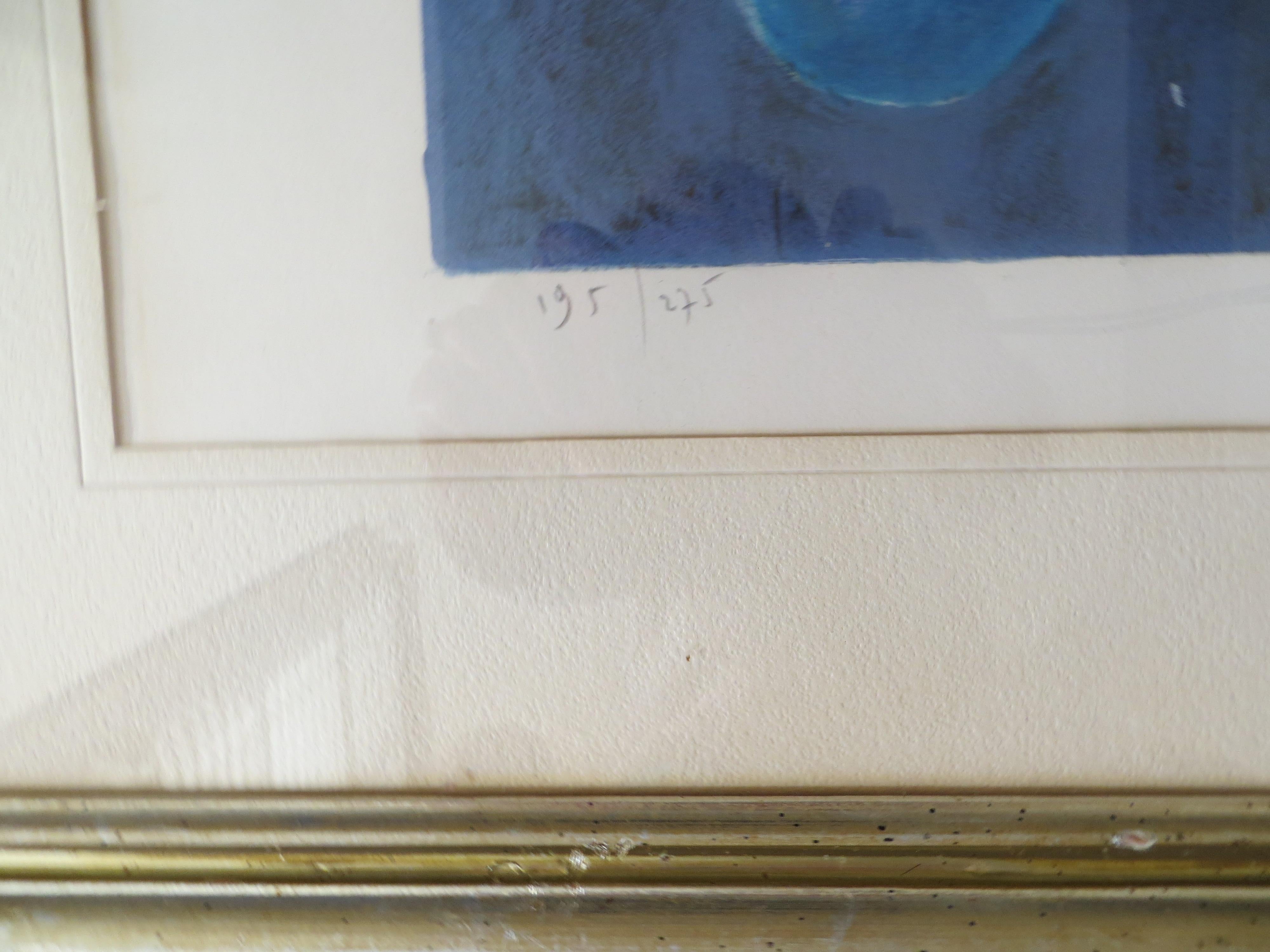  Lithographie „Stillleben mit Pflaumen“, nummeriert 195/275  und unterzeichnet von Agostini 
Tony Agostini war ein französischer Maler, der im Jahr 1916 geboren wurde. Tony Agostinis Werke wurden bereits mehrfach auf Auktionen angeboten. Der