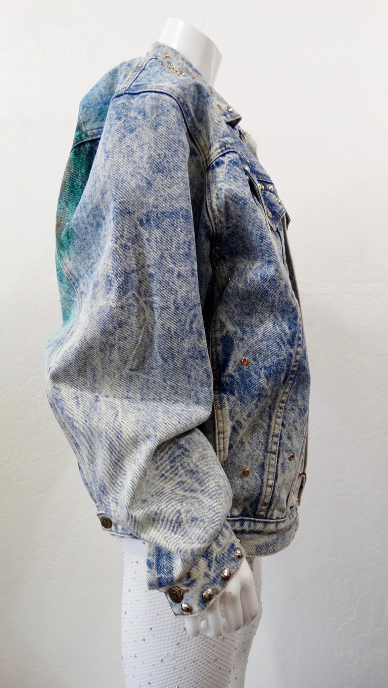 Tony Alamo "Hollywood" Diamante Embellished Jean Jacket For Sale at 1stDibs