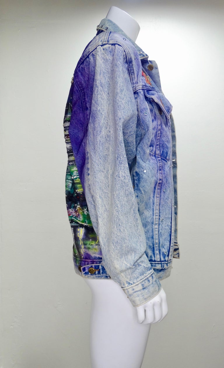 Tony Alamo "New York" Rhinestone Embellished Jean Jacket at 1stDibs