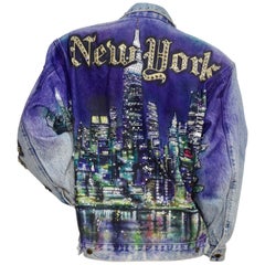 Vintage Tony Alamo "New York" Rhinestone Embellished Jean Jacket