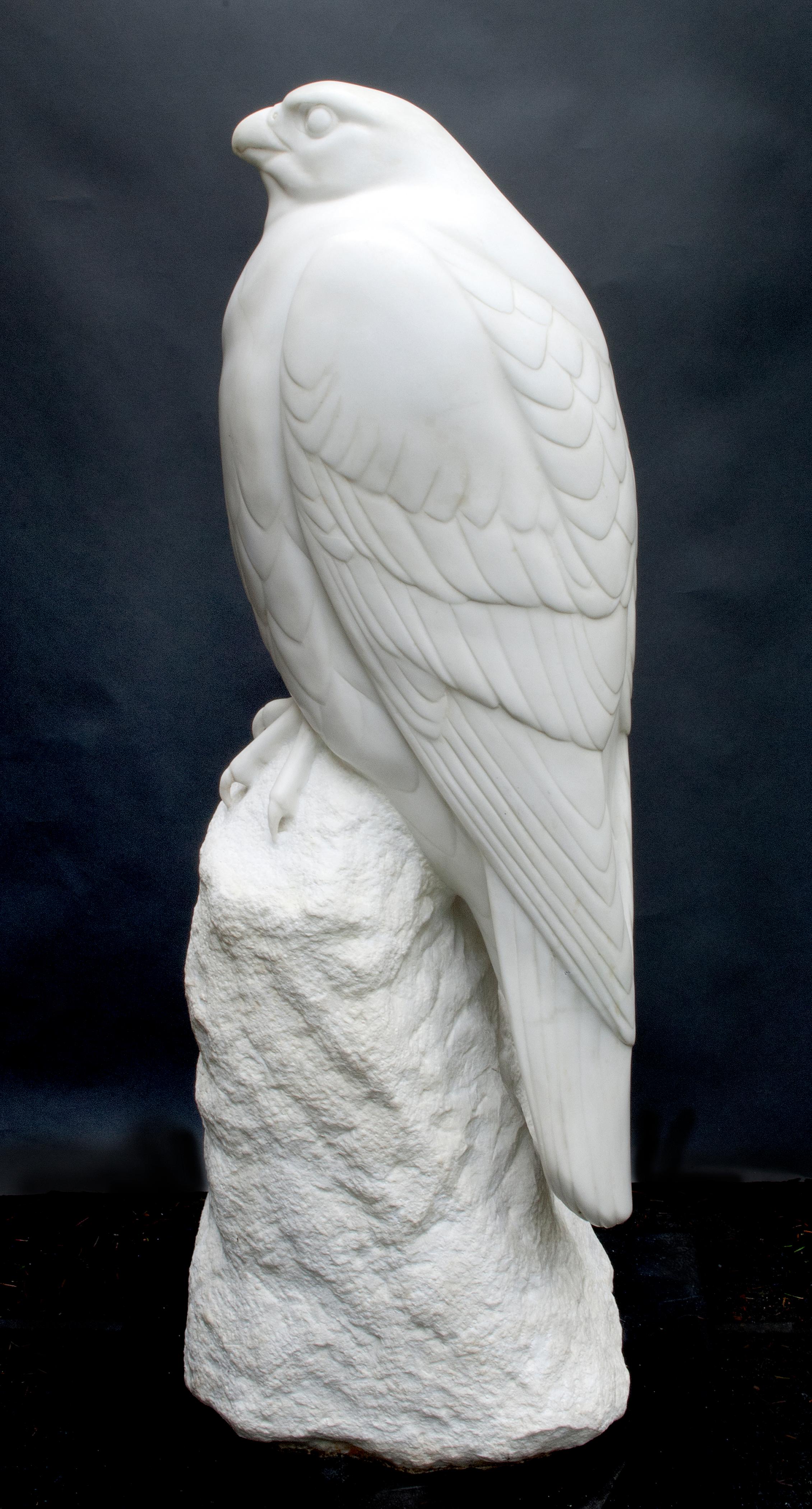 Tony Angell Figurative Sculpture - Noble Falcon 
