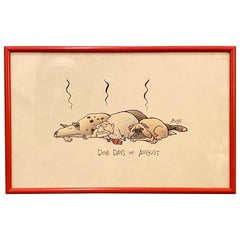 Tony Auth Illustration " Dog Days of August"