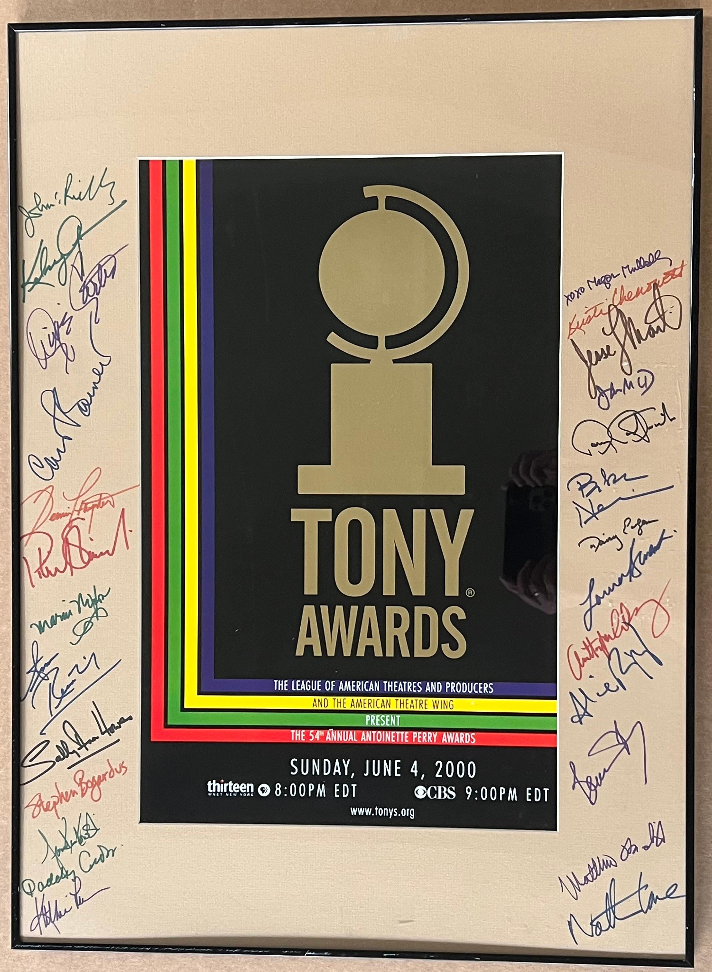 2000 Tony Awards Poster, signiert von Celebrity Presenters, signiert Broadway  im Angebot 1