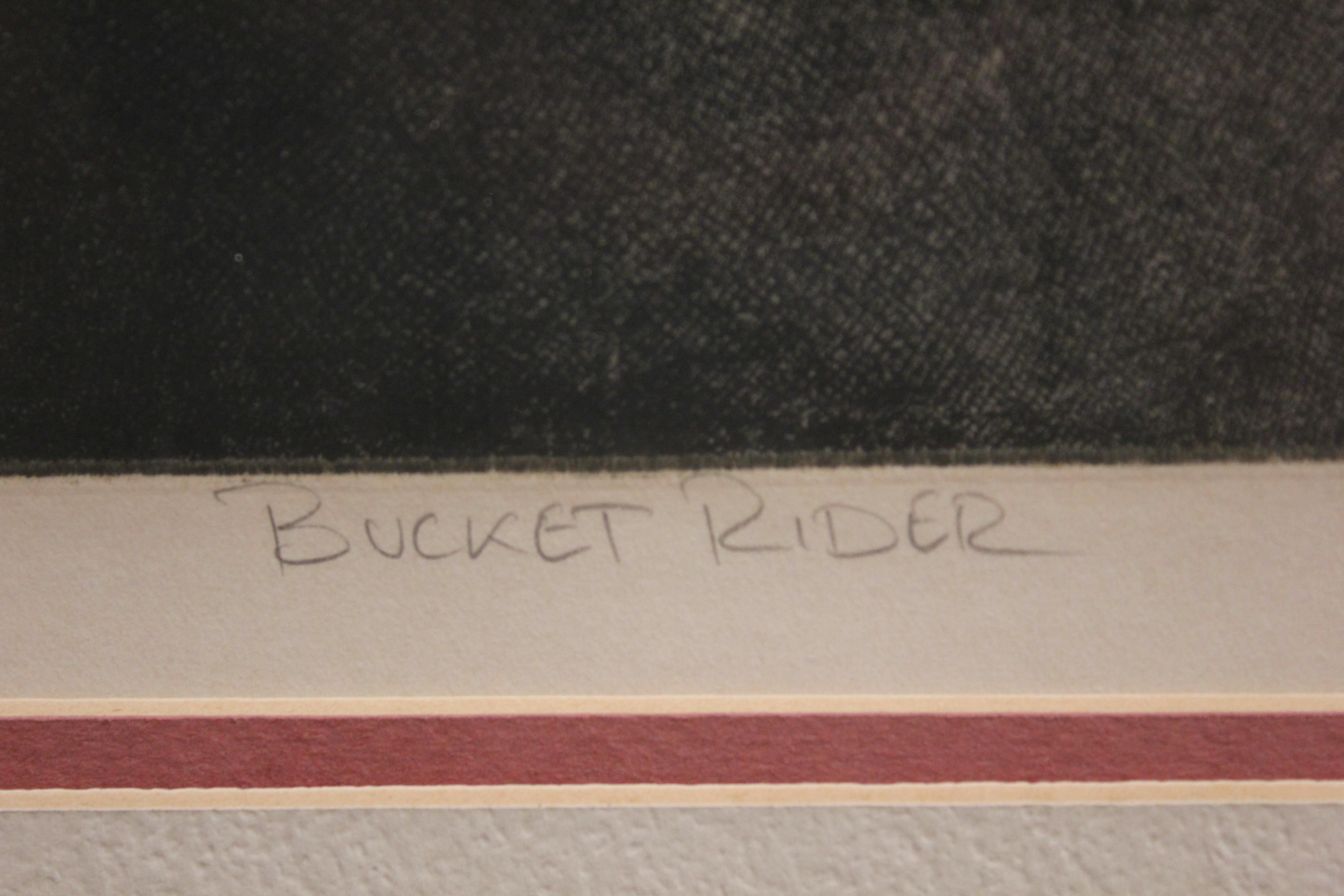 Tony Bass "Bucket Rider VI" Contemporary Figurative Lithograph of a Woman at 1stDibs tony