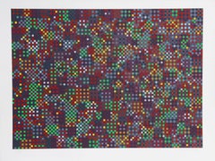 151 Farben, Geometrischer abstrakter Siebdruck von Tony Bechara