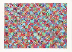 Comb 21, serigrafia Op Art di Tony Bechara