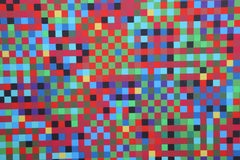 Comb 21, serigrafia Op Art di Tony Bechara