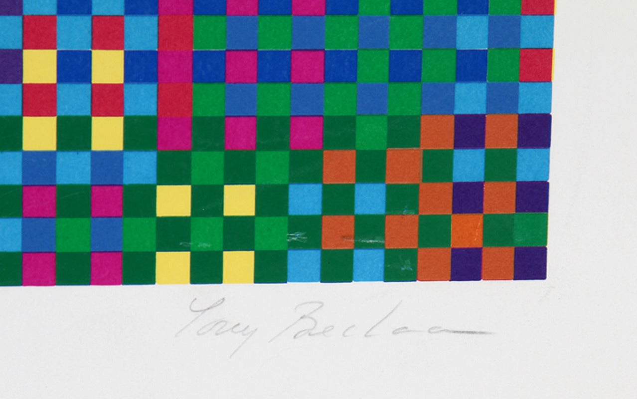 Entraphy, Abstract Op Art Screenprint by Tony Bechara For Sale 1